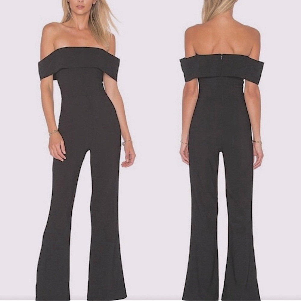 REVOLVE Elegant Black Off-Shoulder Jumpsuit